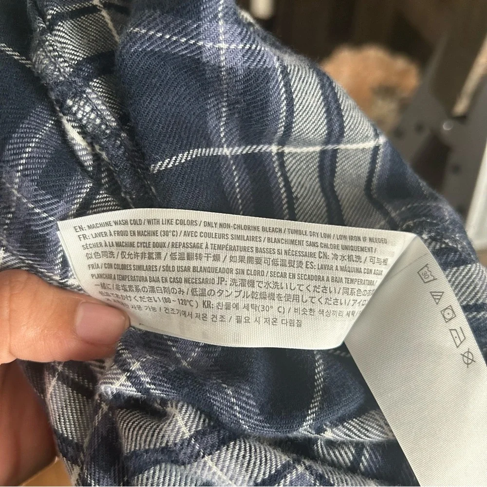 Abercrombie & Fitch Blue Plaid Long Sleeve Dress - Picture 9 of 9